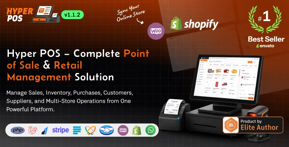 Hyper POS - Laravel Point of Sale, Inventory, ERP, Online & Offline POS, Invoicing, Accounting promotional banner