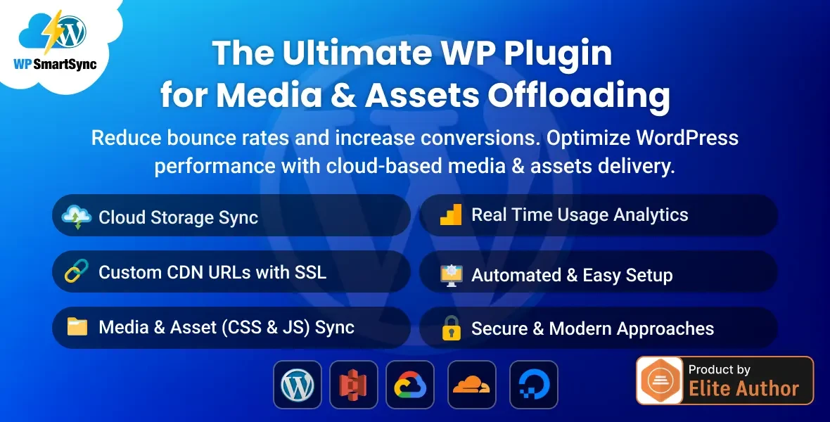 WP SmartSync - WordPress Plugin for Offloading Media & Assets CDN / Cloud Storage promotional banner