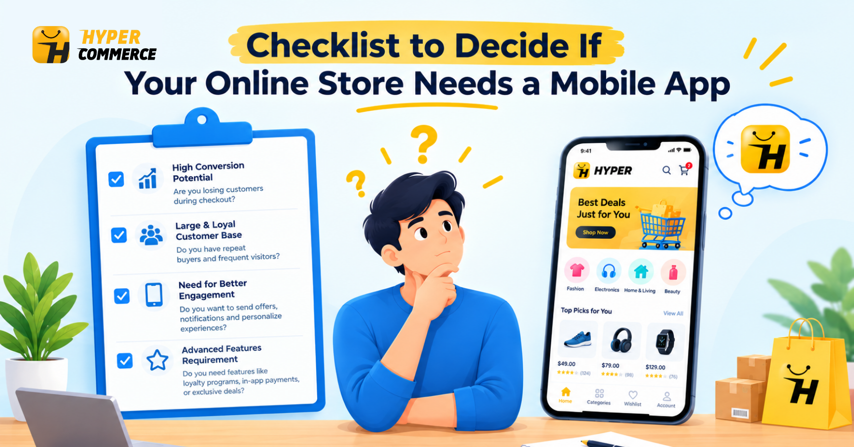 Checklist to decide if an online store needs a mobile app