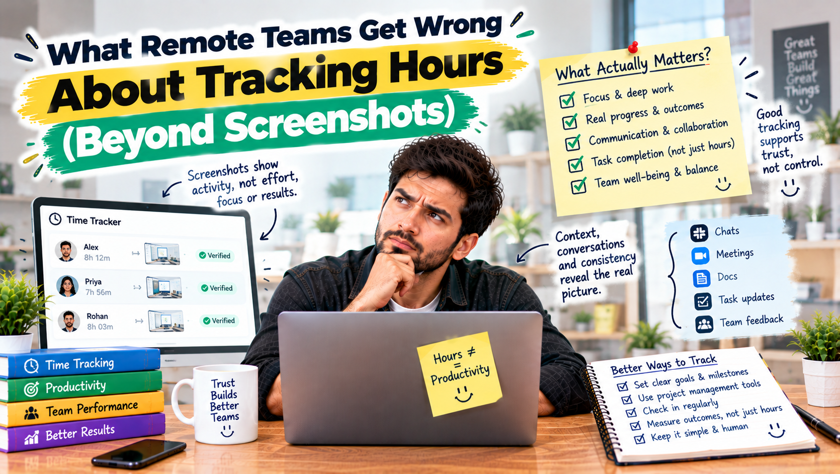 What Remote Teams Get Wrong About Tracking Hours (Beyond Screenshots)