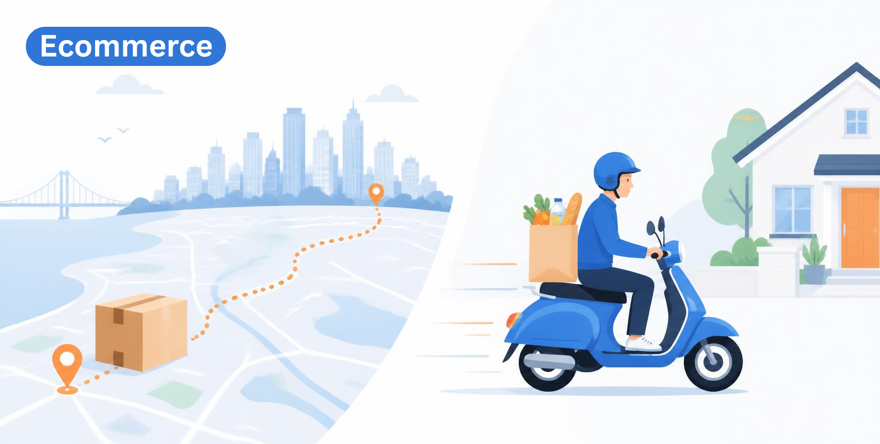 Ecommerce parcel shipping compared with quick commerce rider delivery